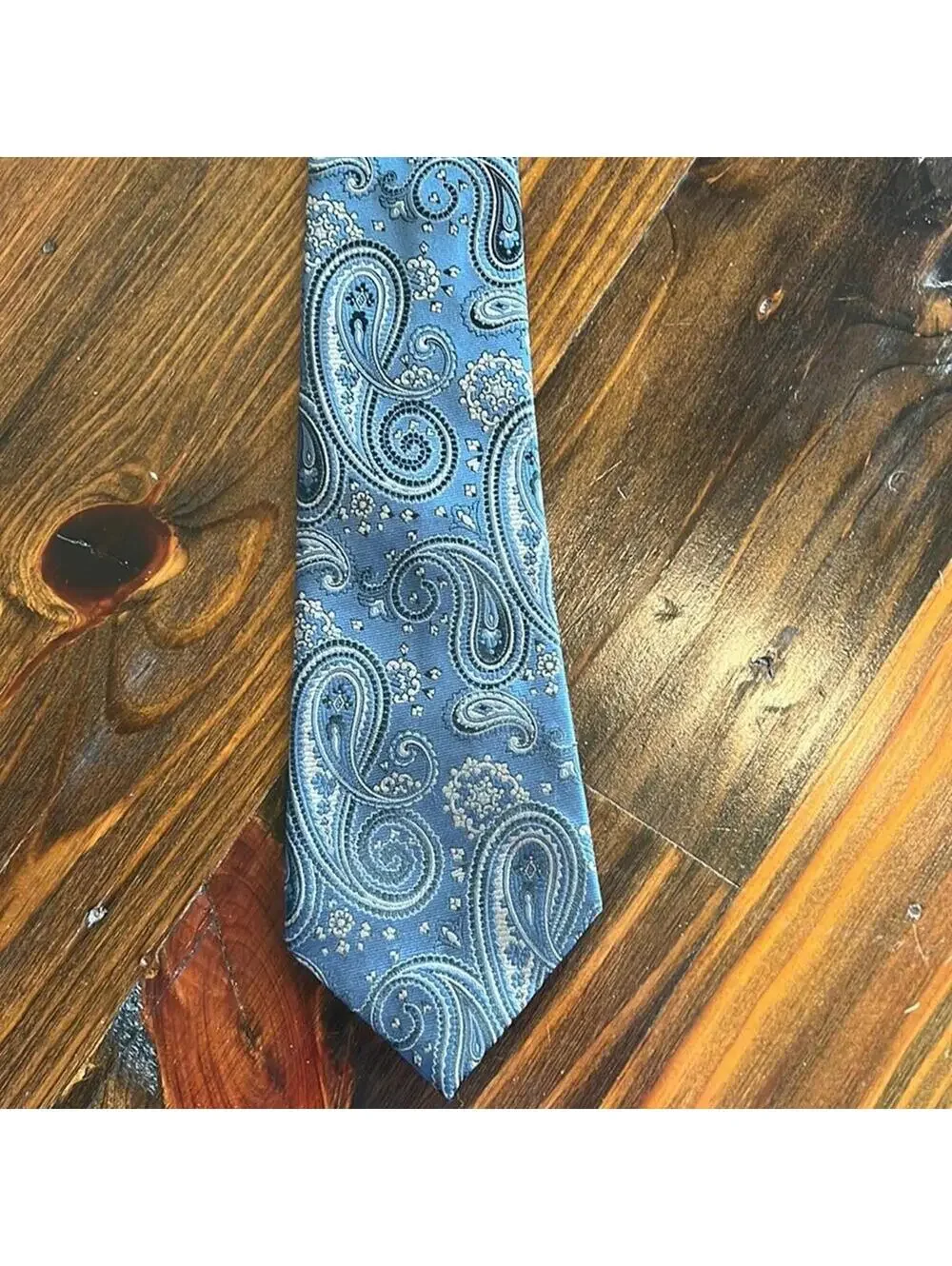 Dino Valente | Men’s Blue & Silver Dress Tie | 3.5